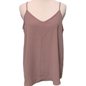 So brand muted plum colored adjustable strap lose fitting cami, small
